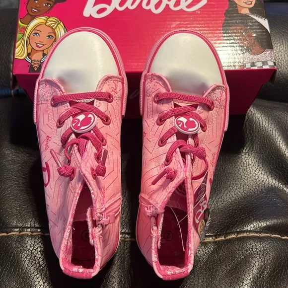 Barbie High Top Sneakers Shoes for Girls /Kids Size 2 New