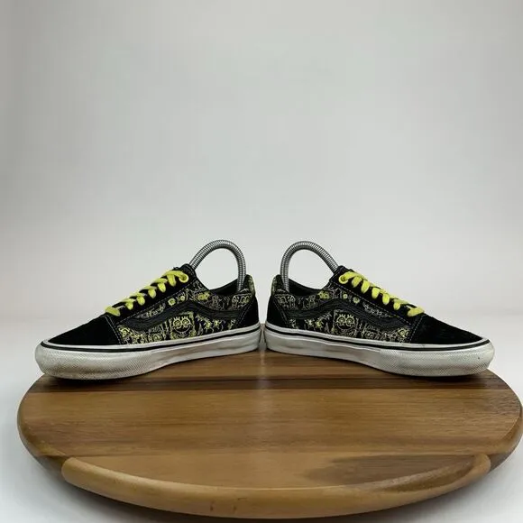 Big Kids Boys Vans X Old Skool SpongeBob Gigliotti Skate Sneakers Shoes Size 4.5