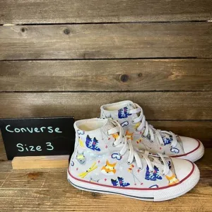 Big Kids CTAS Wolf Pack‎ Mouse Hi Top Gray Lace Up Shoes Sneakers Size 3 Y GUC