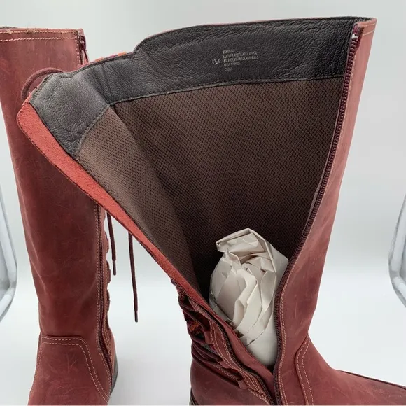 Bionica Tall Leather boot Aztec Lace Up Back