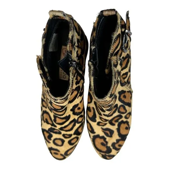 Blondo Women's Animal Print Tami Waterproof Boots Bootie Brown &amp; Black Size 6.5M