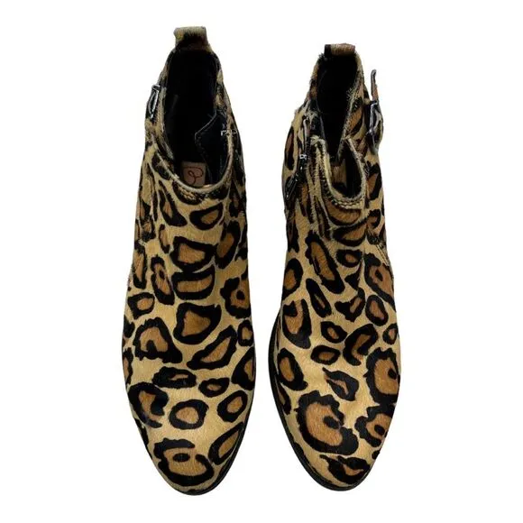 Blondo Women's Animal Print Tami Waterproof Boots Bootie Brown &amp; Black Size 6.5M