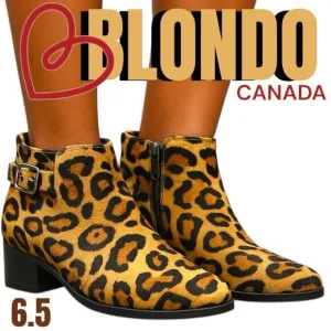 Blondo Women's Animal Print Tami Waterproof Boots Bootie Brown &amp; Black Size 6.5M