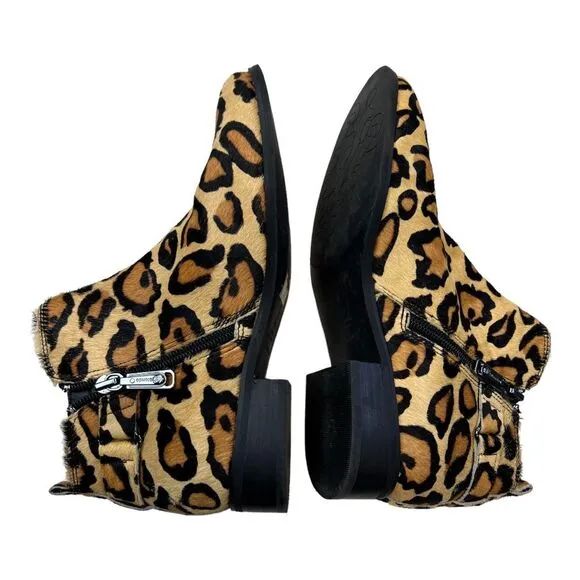 Blondo Women's Animal Print Tami Waterproof Boots Bootie Brown &amp; Black Size 6.5M