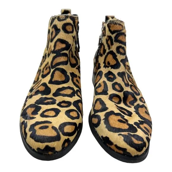 Blondo Women's Animal Print Tami Waterproof Boots Bootie Brown &amp; Black Size 6.5M