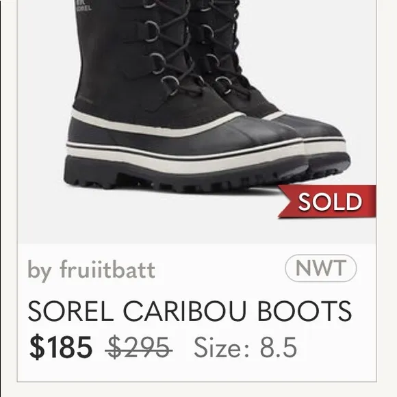 BNWOB SOREL CARIBOU 6 MEDIUM