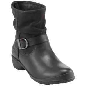 Bogs Cassie Low black leathers waterproof rain boots.