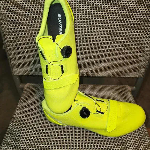 Bontrager Cortado Men's Cycling Shoes Size 13 Neon Yellow Clip In Road Bike