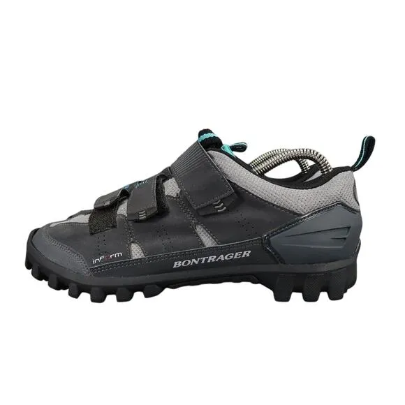 Bontrager Shoes Women 9.5 Cycling Race MTB Inform 3 Strap eSoles Spinning Grey