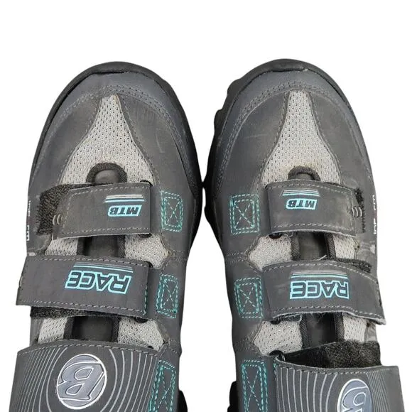 Bontrager Shoes Women 9.5 Cycling Race MTB Inform 3 Strap eSoles Spinning Grey