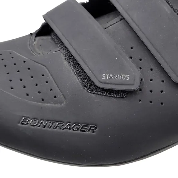 Bontrager Starvos Cycling Shoes Men Size 14.5 EU 47Velcro Straps 3 Bolt Black