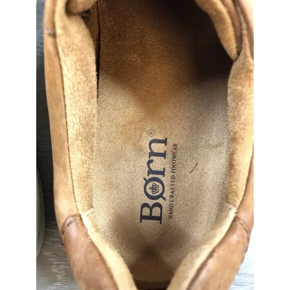 Born Ashram II BM0007406 Sneaker Men 11.5M Brown Leather Round Toe Low Top Shoes