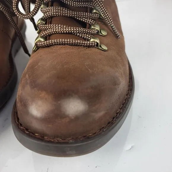 Born Blaine Shearling waterproof Ankle Boots Brown Leather Size 8 M