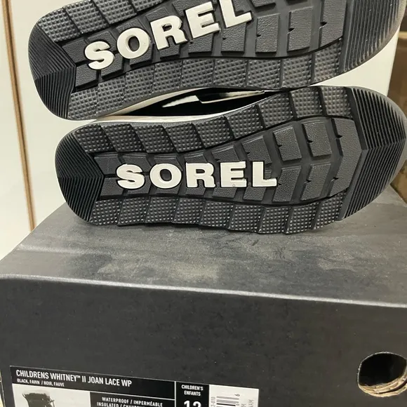Brand New Sorel Girl's Whitney II Joan Lace WP Winter Boots Waterproof US 12
