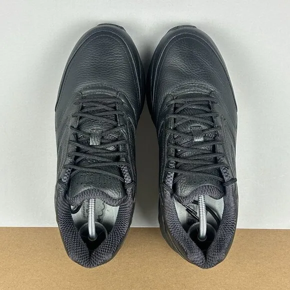 Brooks Addiction Walker Leather Athletic Shoes Womens 10 Black Low Top Lace Up
