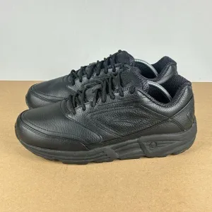 Brooks Addiction Walker Leather Athletic Shoes Womens 10 Black Low Top Lace Up