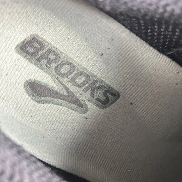 Brooks Addiction Walker Leather Athletic Shoes Womens 10 Black Low Top Lace Up