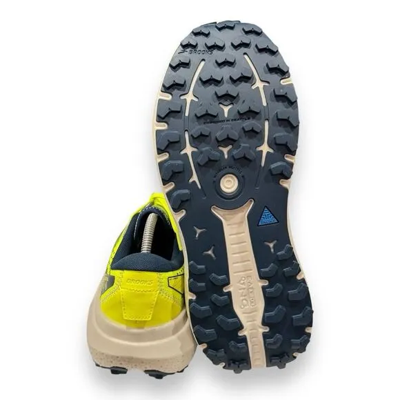 Brooks Caldera 6 Hi-Viz Yellow/Blue Trail Running Shoes Size 10D (1103791D756)