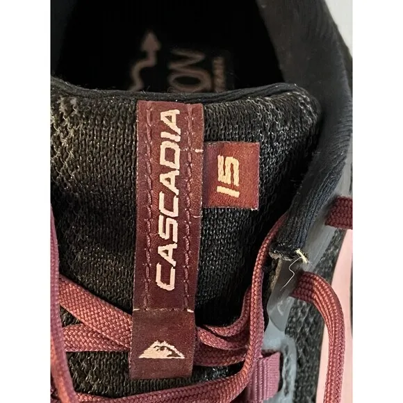 Brooks Cascadia 15 Trail Running Shoes Sneakers Black Coral 1203311D087 Sz. 9.5W