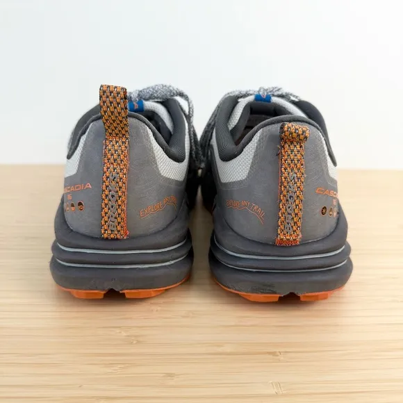 Brooks Cascadia 16 Trail Running Shoes Mushroom/Alloy/Orange Men’s 8 Wide (2E)