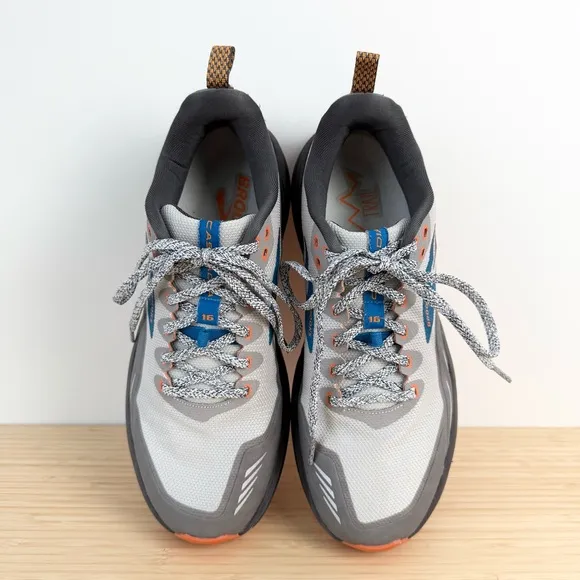 Brooks Cascadia 16 Trail Running Shoes Mushroom/Alloy/Orange Men’s 8 Wide (2E)