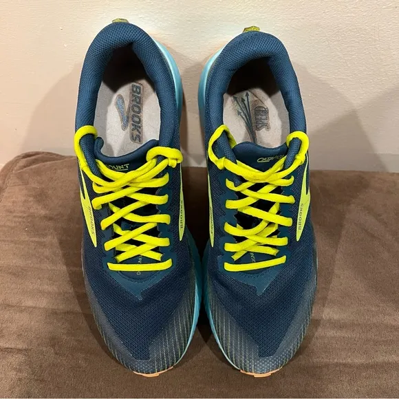 Brooks Catamount Blue/Green Speed Trail running shoes Size 11.5D