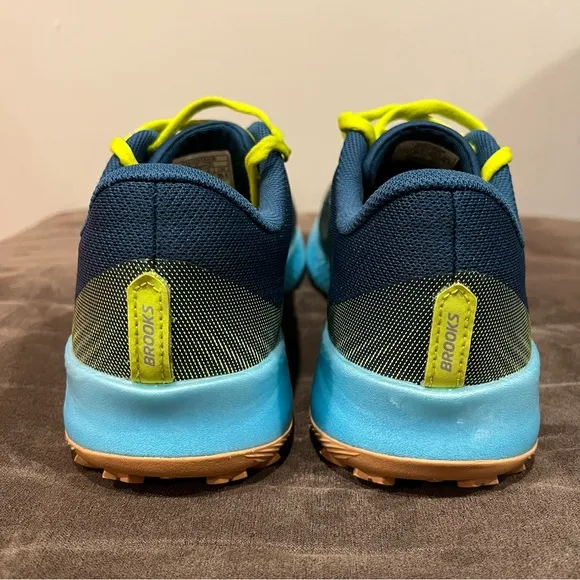 Brooks Catamount Blue/Green Speed Trail running shoes Size 11.5D