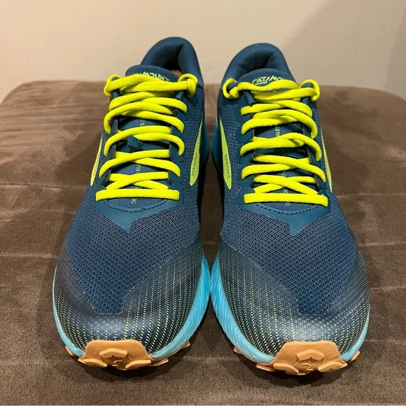 Brooks Catamount Blue/Green Speed Trail running shoes Size 11.5D