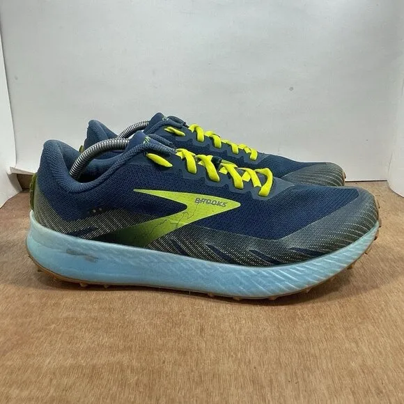 Brooks Catamount Men Size 11 Trail Athletic Running Shoe Titan Peacoat Nightlife