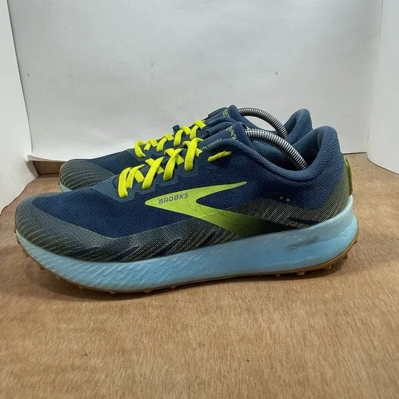 Brooks Catamount Men Size 11 Trail Athletic Running Shoe Titan Peacoat Nightlife