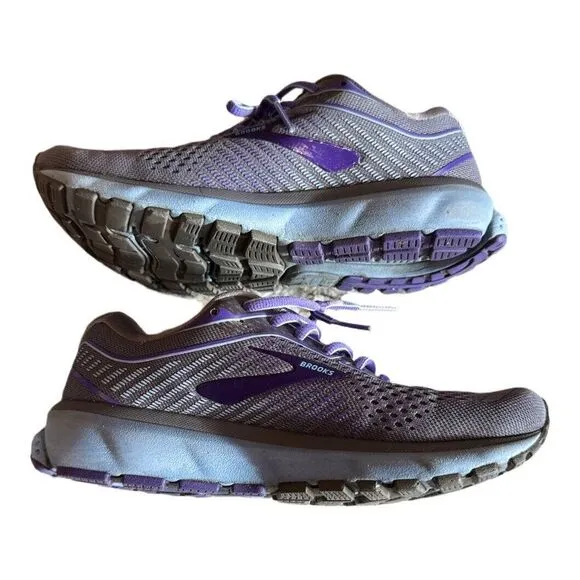 Brooks Ghost 12 Running Shoes Purple 1203051B097 2019 Low Top Lace Up Women's 7