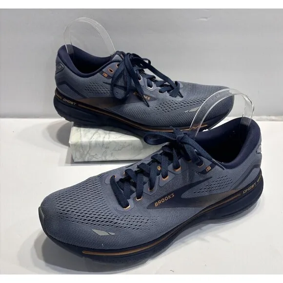 Brooks Ghost 15 1103931D025 Mens Blue Low Top Lace Up Running Shoes Size 12.5 D