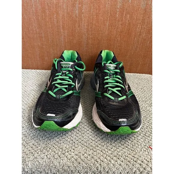 Brooks Men's  Adrenaline GTS 14 Black Speed ​​Green Silver 110158 1D 305 US 9M