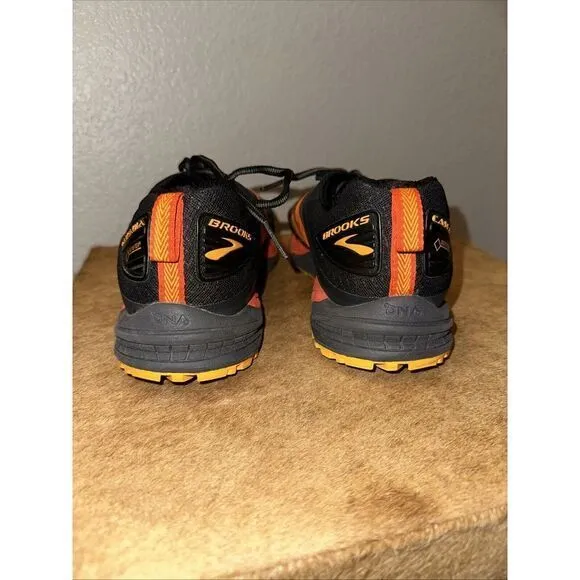 Brooks Men's Size 8.5 Cascadia 13 GTX GoreTex Black Red‎ Trail Shoes