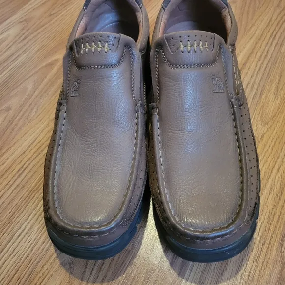 CAMEL CROWN Mens Shoes Slip On Loafer Brown Leather, Size 12