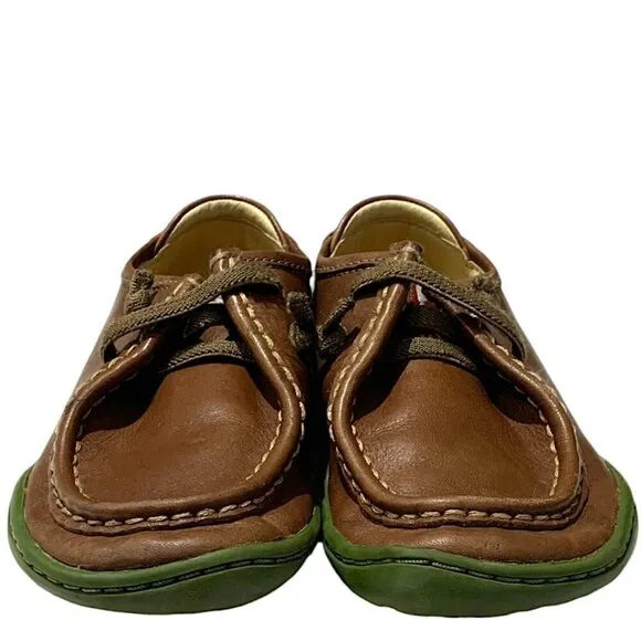 CAMPER Peu Brown Leather Mocassin Shoes Size 12