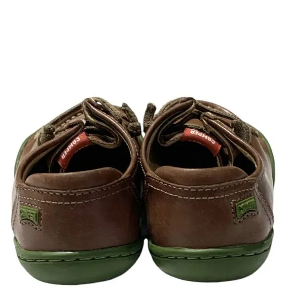 CAMPER Peu Brown Leather Mocassin Shoes Size 12