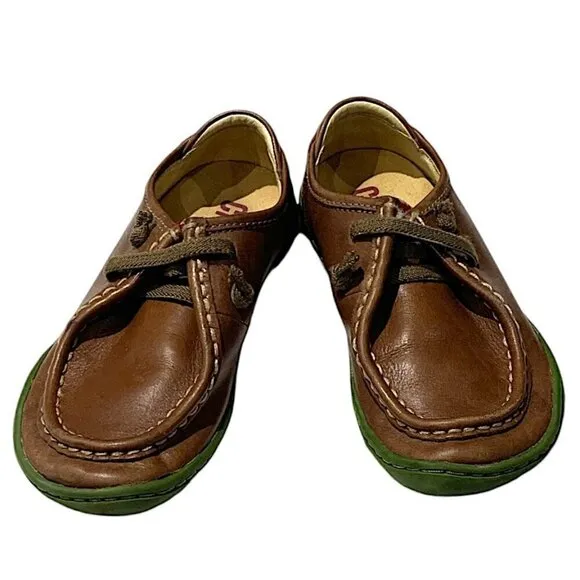 CAMPER Peu Brown Leather Mocassin Shoes Size 12