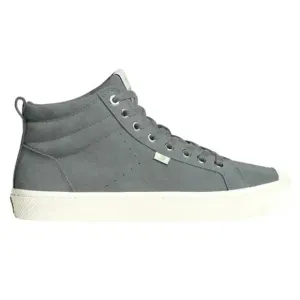 Cariuma Oca High Top Suede Sneaker Casual Shoes Lace-Up Gray Size 8 W / 6.5 M