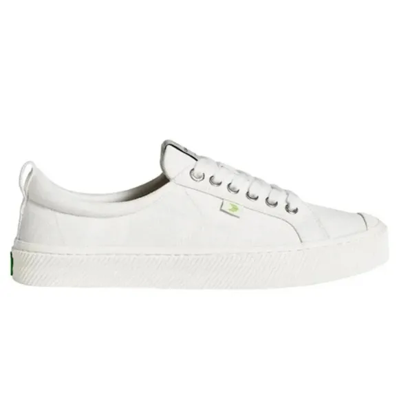Cariuma Oca Low Canvas Sneaker Casual Shoes Lace-Up Off-White 4.5 Mens 6 Womens