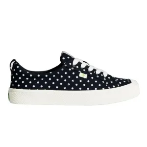 Cariuma Unisex Oca Low Canvas Sneaker Shoes Black White Polka Dots Size 10/11.5