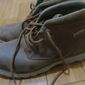 CAT CATERPILLAR Elude Waterproof Chukka Boots Ankle Brown Leather Men's 8.5 Work