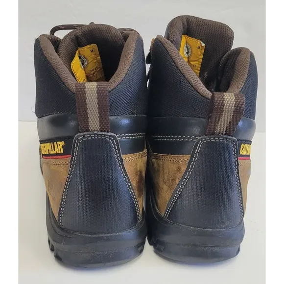 CAT -  CATERPILLAR Men's Threshold Waterproof Soft Toe Work Boot  Brown  Size 10
