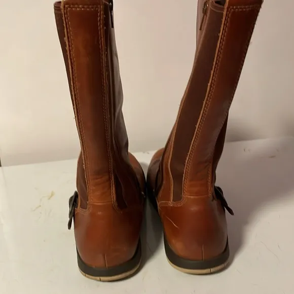 Chaco Mara Waterproof Boots Riding Leather Brown Tall