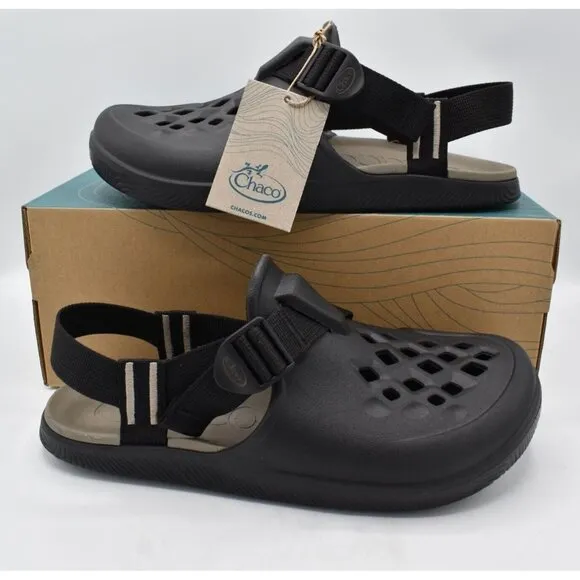 Chaco Mens Size 9 Chillos Black Clogs Shoes
