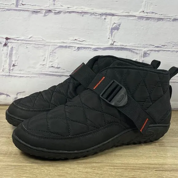 Chaco Ramble Puff Black Ankle Boots Men's Size 10.5 Slip On Water Resistant Snow
