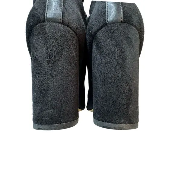 CHELSEA &amp; ZOE Black Mid High Heeled Boots Size 8