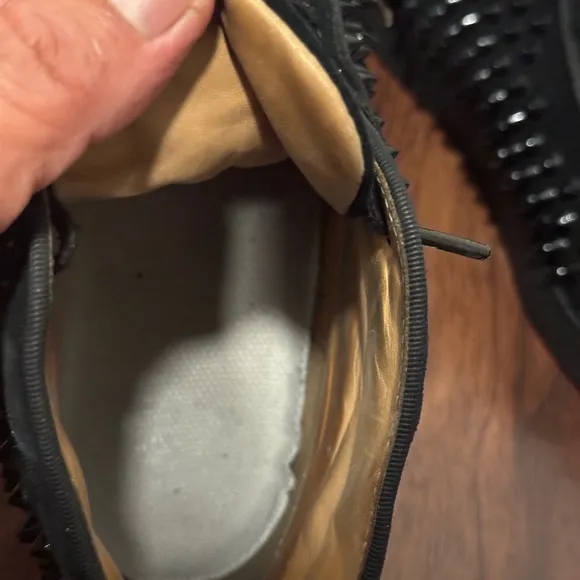 Christian Louboutin Black Studded High-Top Sneakers