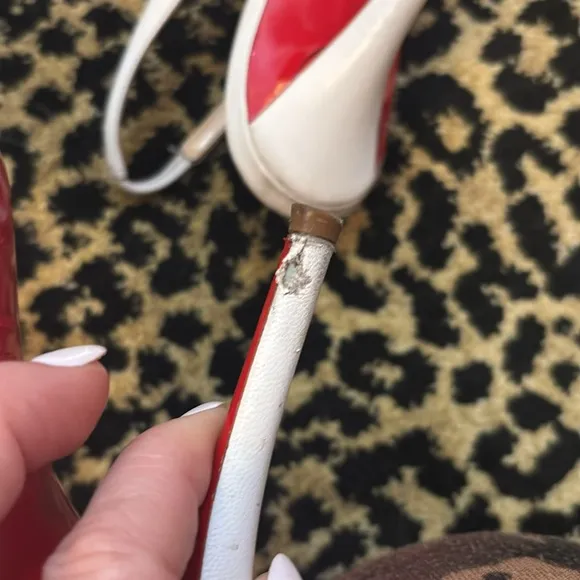Christian Louboutin white mules guaranteed authentic