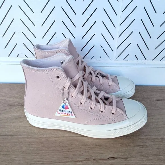 ⭐Chuck 70 High Top Suede Pebble Pink Peach Sneakers Size 6 Mens Shoes A07901C